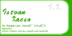 istvan kacso business card